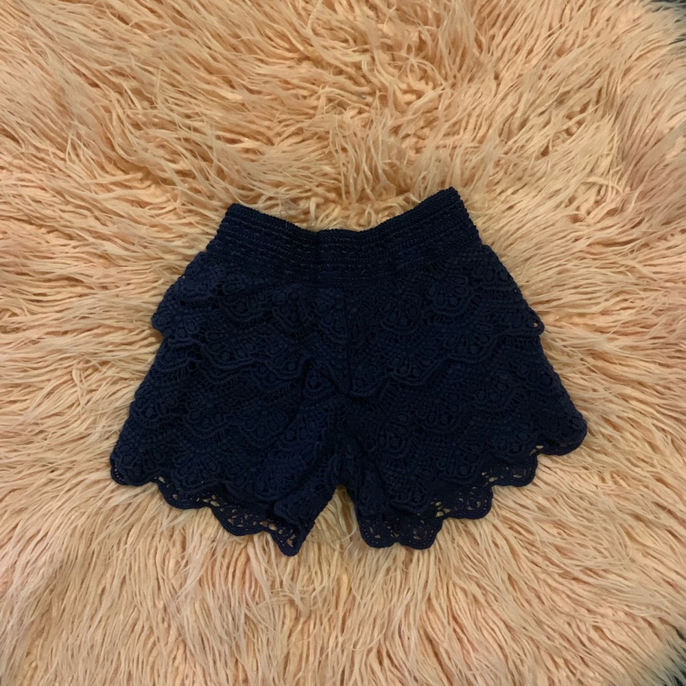 Justice crochet shorts